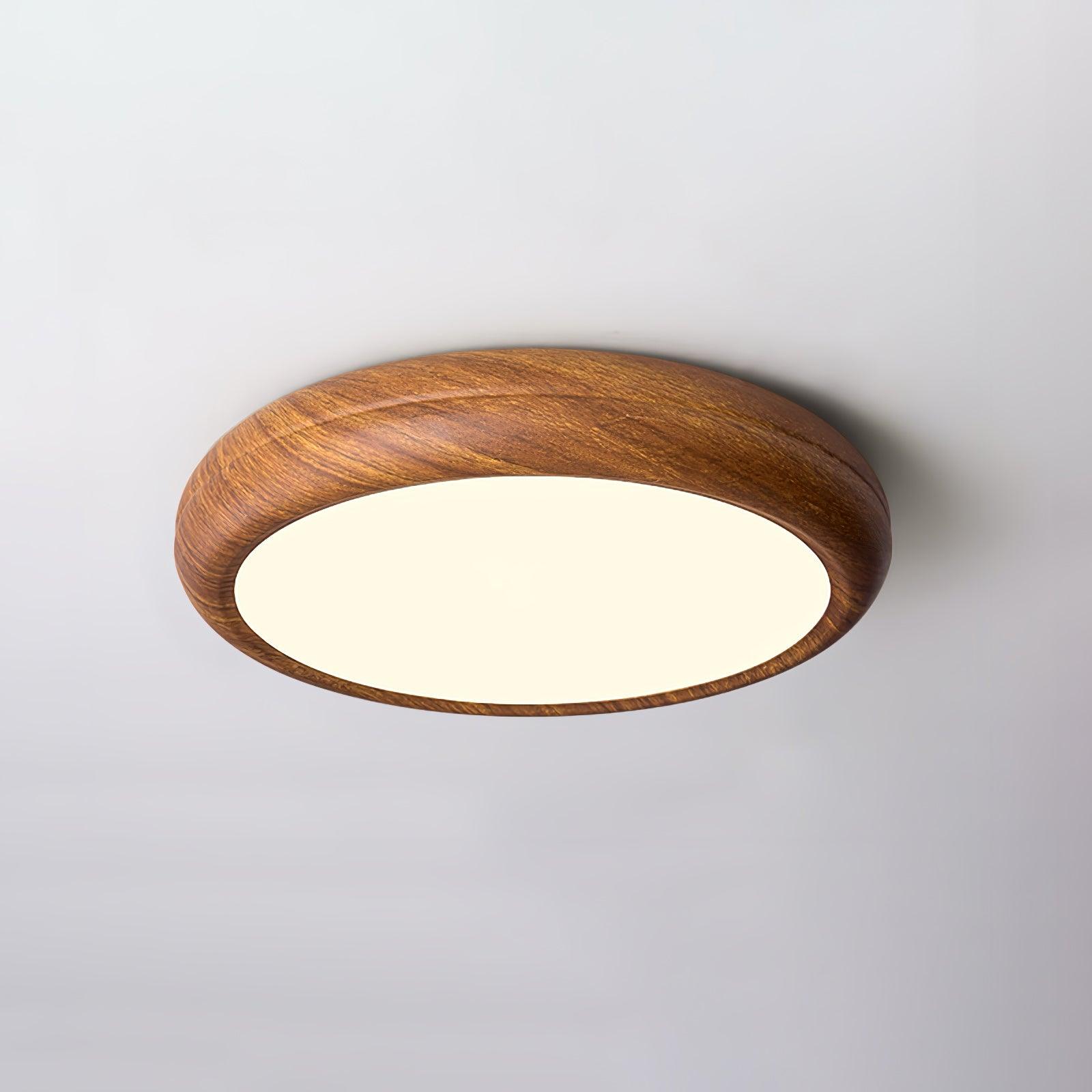 Grena Motif Bois  Plafonnier Led  Rond