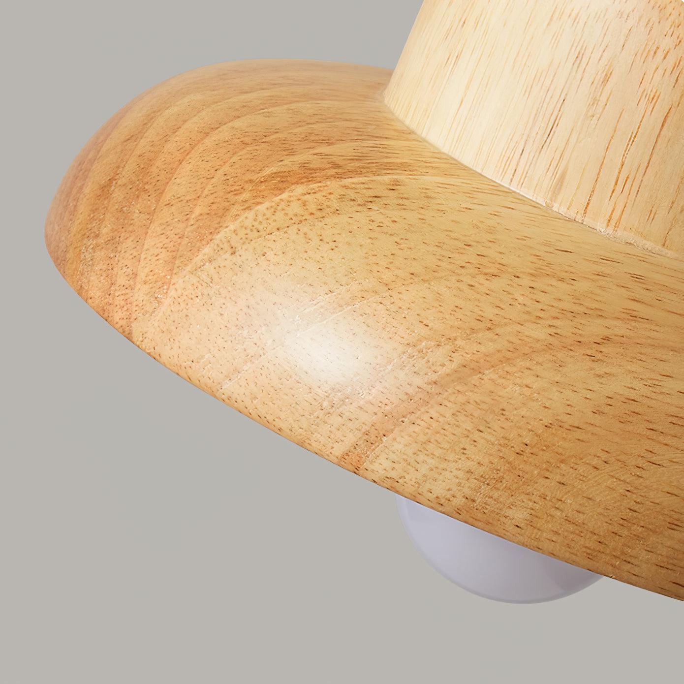 Wood Hat Pendant Lamp Curved Organic - Letslighting