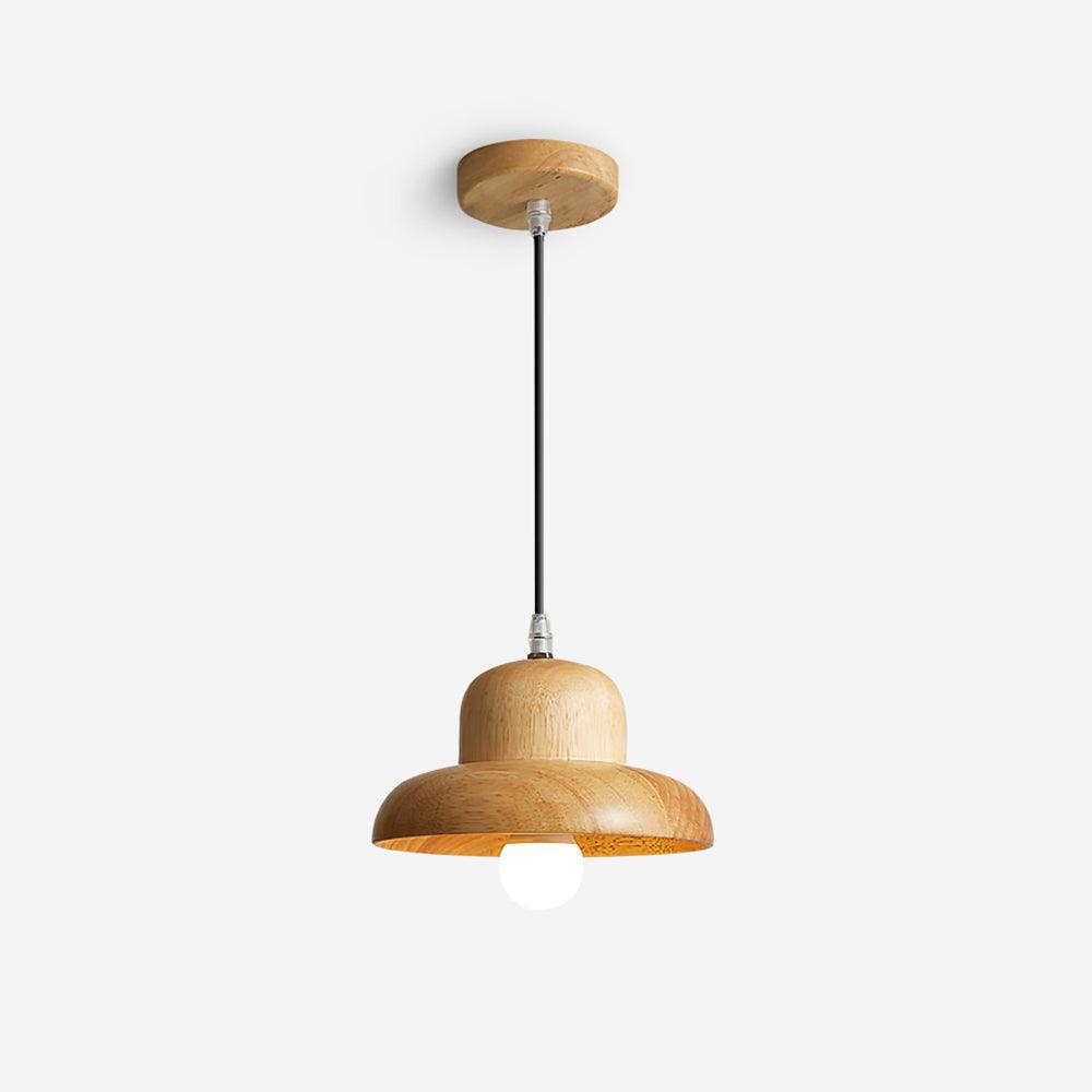 Wood Hat Pendant Lamp Curved Organic - Letslighting