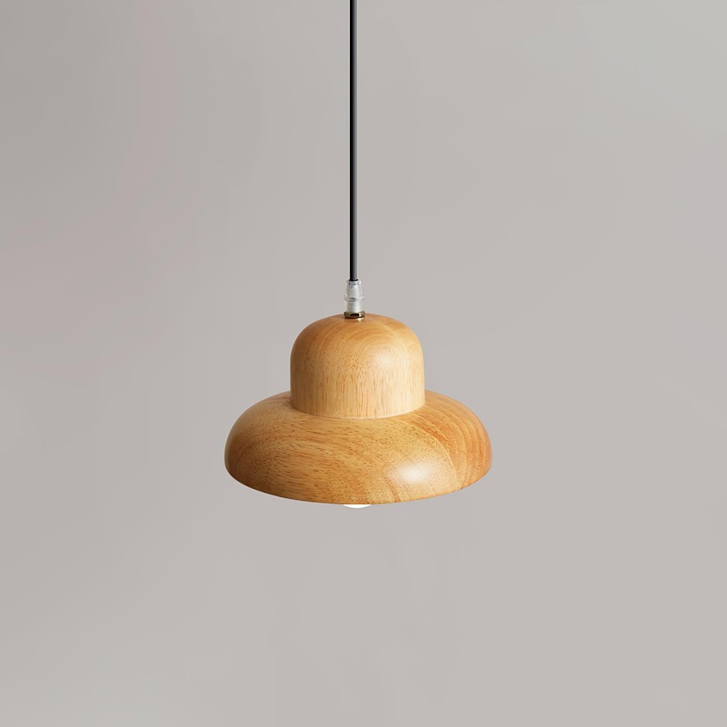 Wood Hat Pendant Lamp Curved Organic - Letslighting