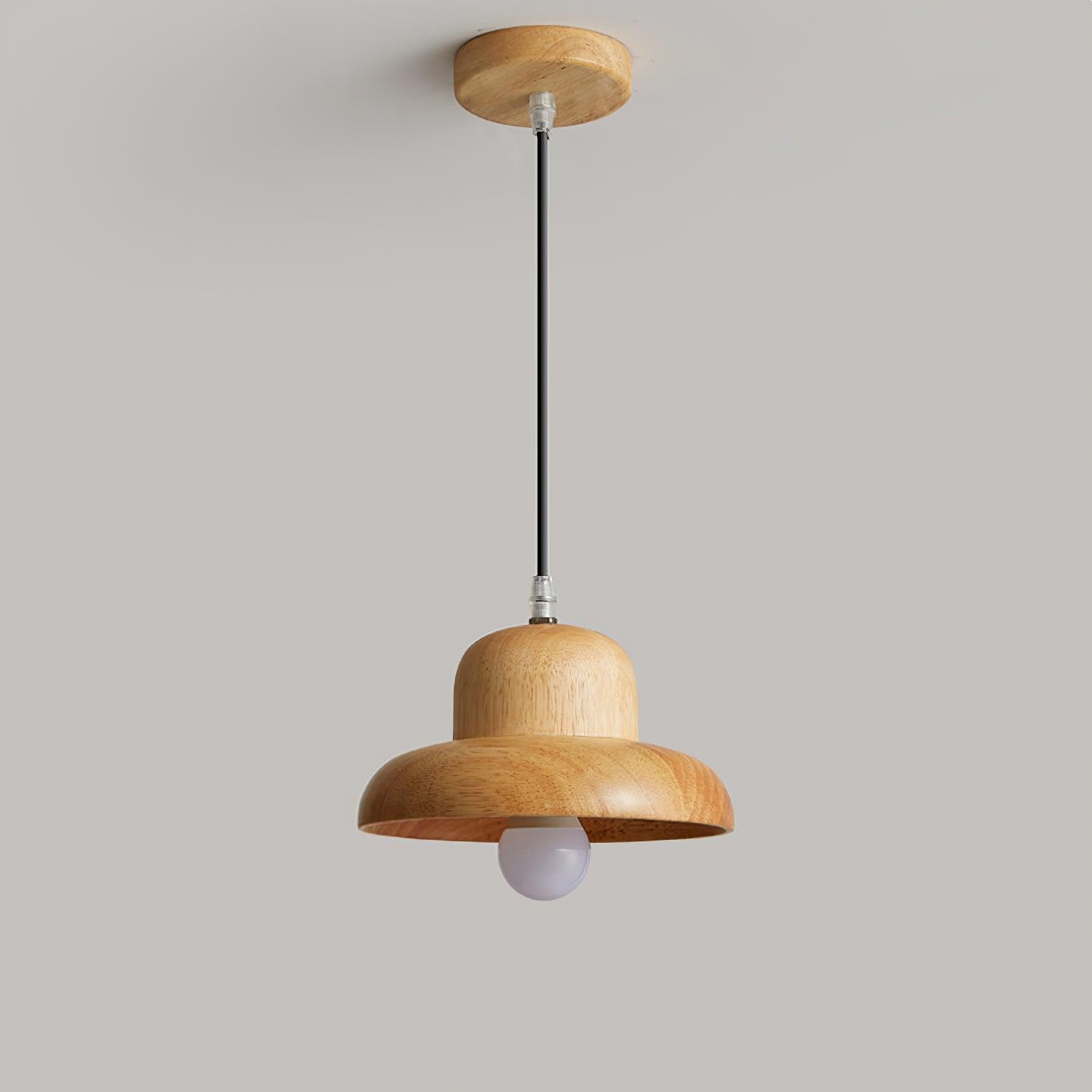 Wood Hat Pendant Lamp Curved Organic - Letslighting