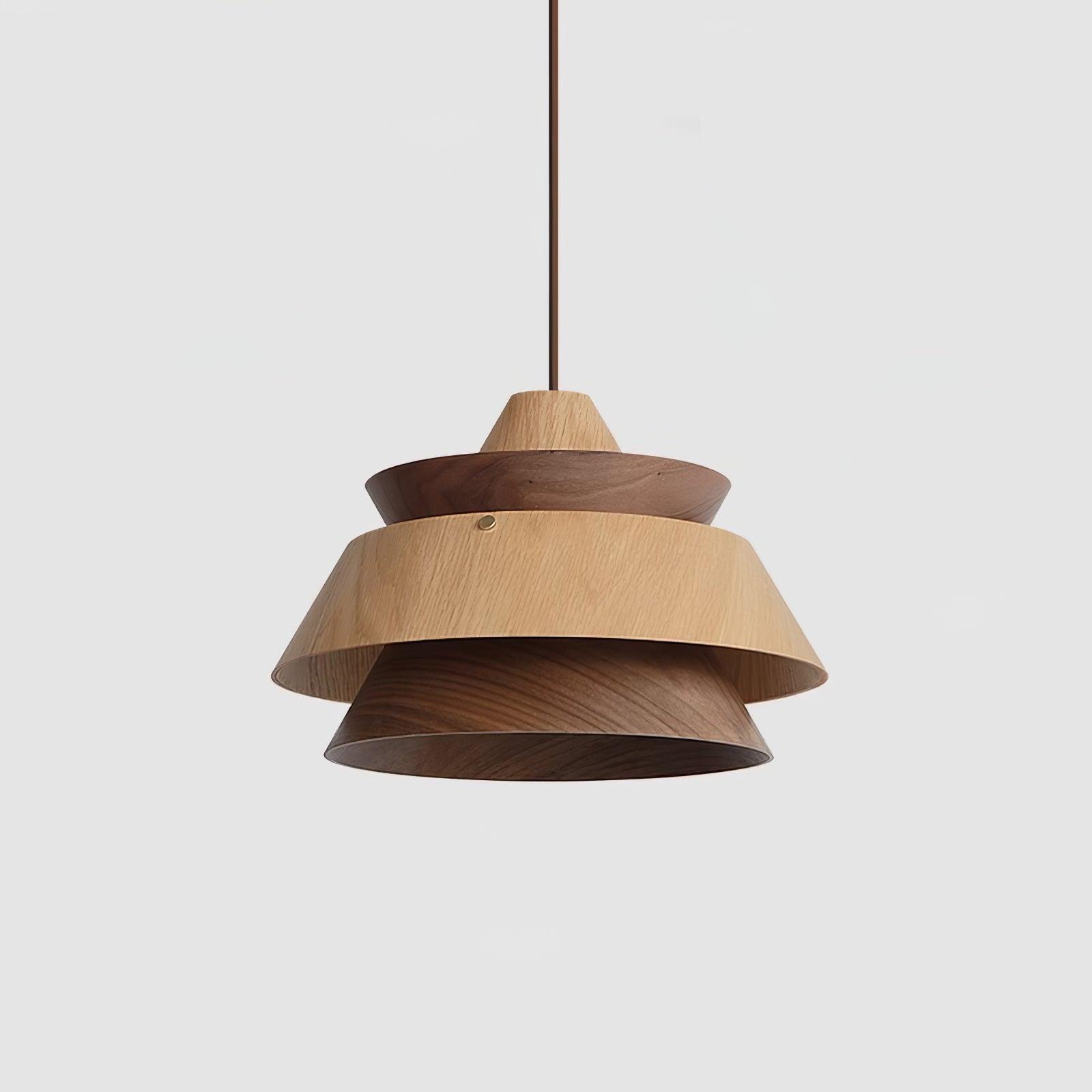 Wood Karwe Pendant Lamp Layered Wood Vintage - Letslighting
