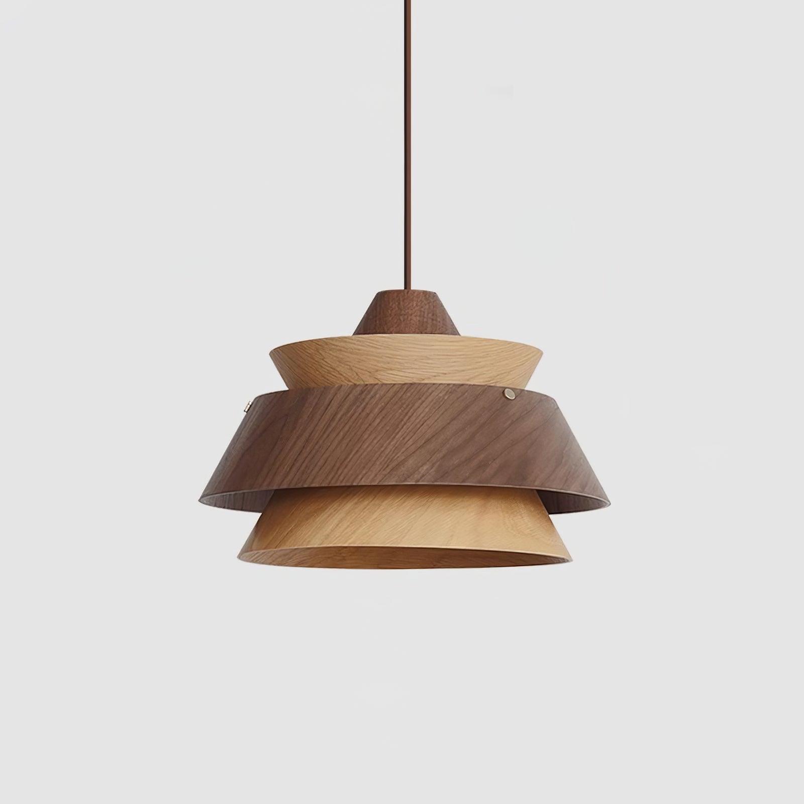 Wood Karwe Pendant Lamp Layered Wood Vintage - Letslighting