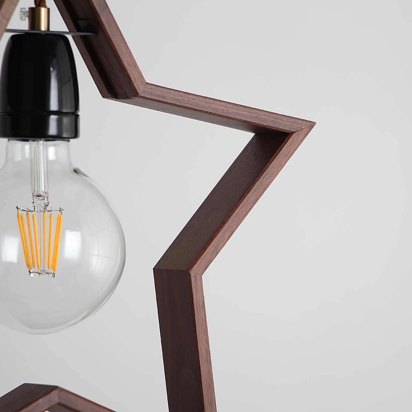 Wood Star Vintage Pendant Light - Letslighting