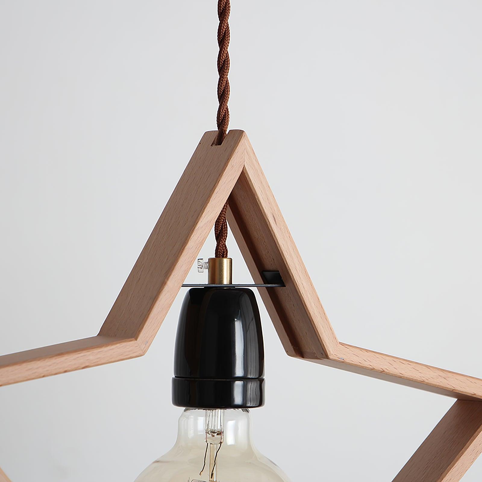 Wood Star Vintage Pendant Light - Letslighting