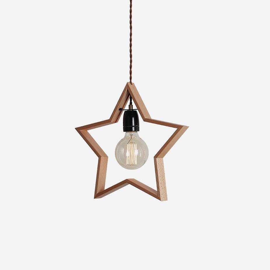 Wood Star Vintage Pendant Light - Letslighting