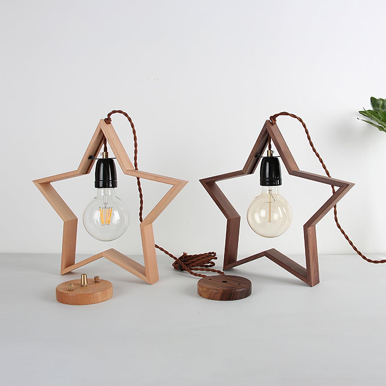 Wood Star Vintage Pendant Light - Letslighting