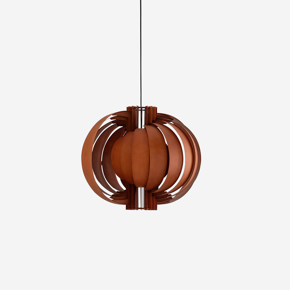 Wooden Lantern Pendant Lamp Layered Organic - Letslighting