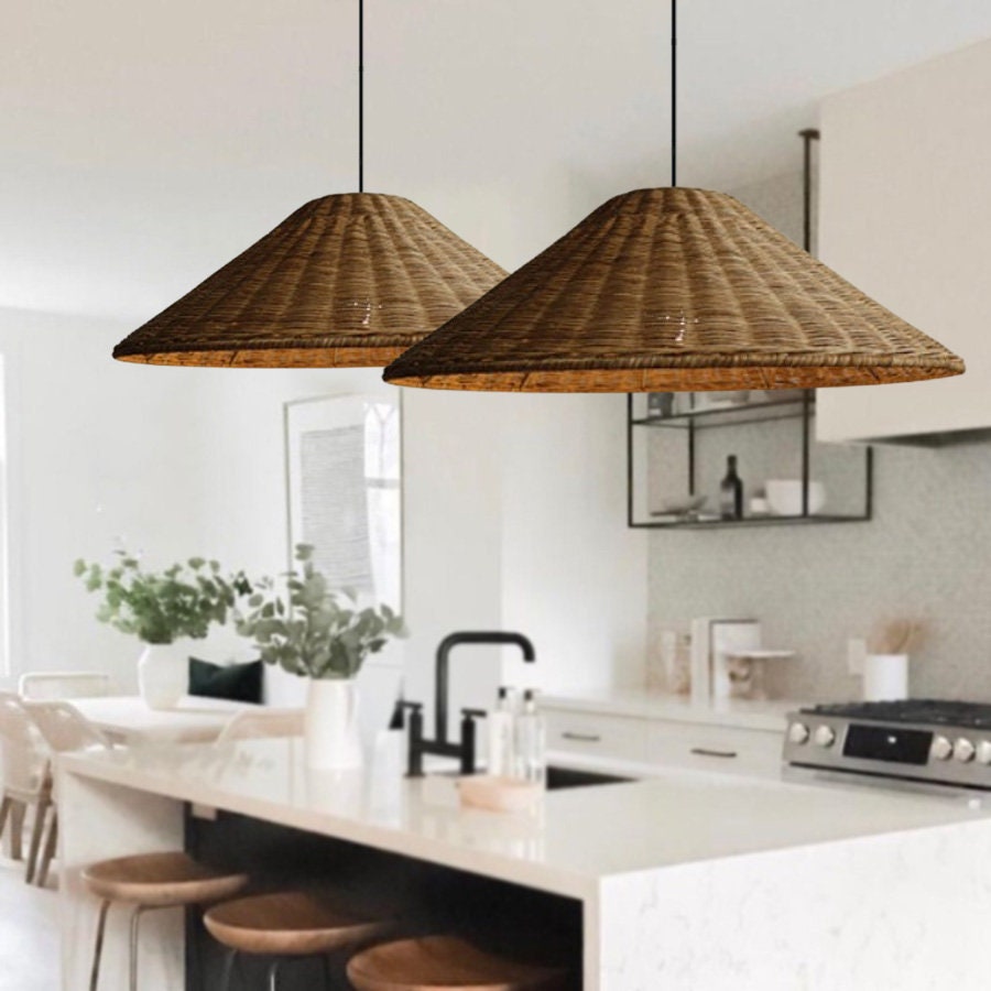 Ritta Vintage Artisanal LED Rotin Suspension Salon - Neutralighting