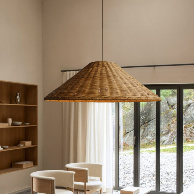 Ritta Vintage Artisanal LED Rotin Suspension Salon - Neutralighting