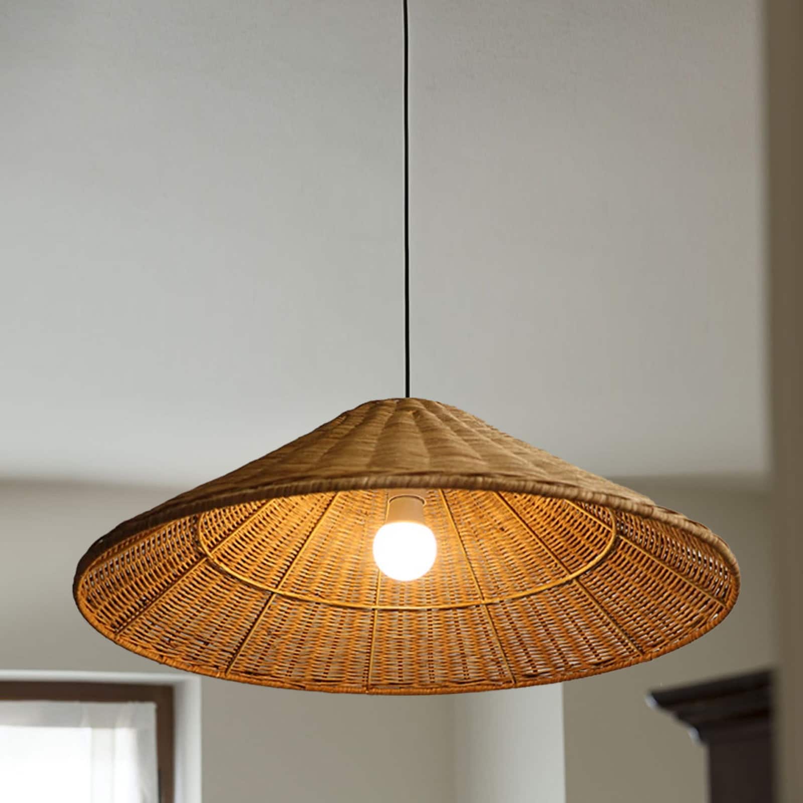 Ritta Vintage Artisanal LED Rotin Suspension Salon - Neutralighting