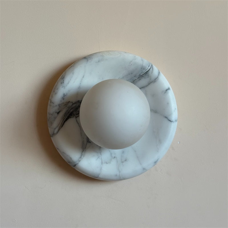 Zoraean Premium Elegance White Marble Sconce Wall Lamp - Lamp Copper