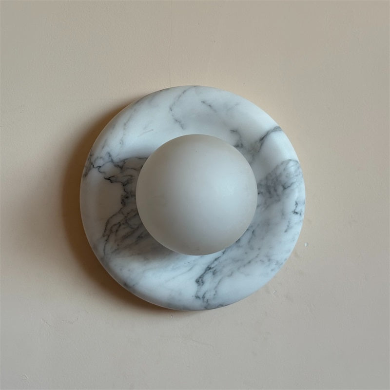 Zoraean Premium Elegance White Marble Sconce Wall Lamp - Lamp Copper