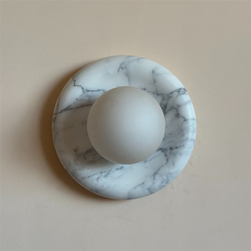 Zoraean Premium Elegance White Marble Sconce Wall Lamp - Lamp Copper