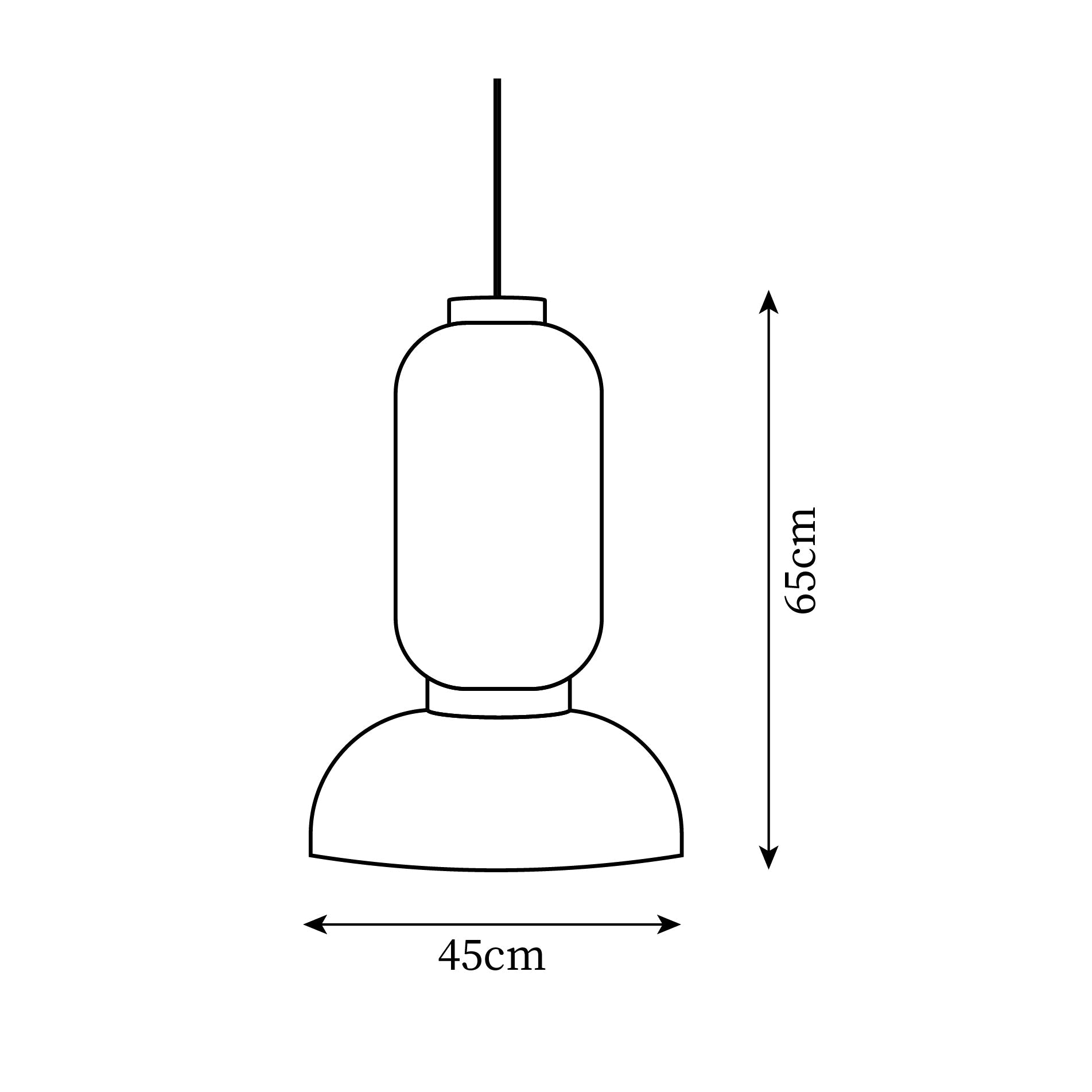 Lanterne en Papier Suspendue Xuan Tranquil - Neutralighting