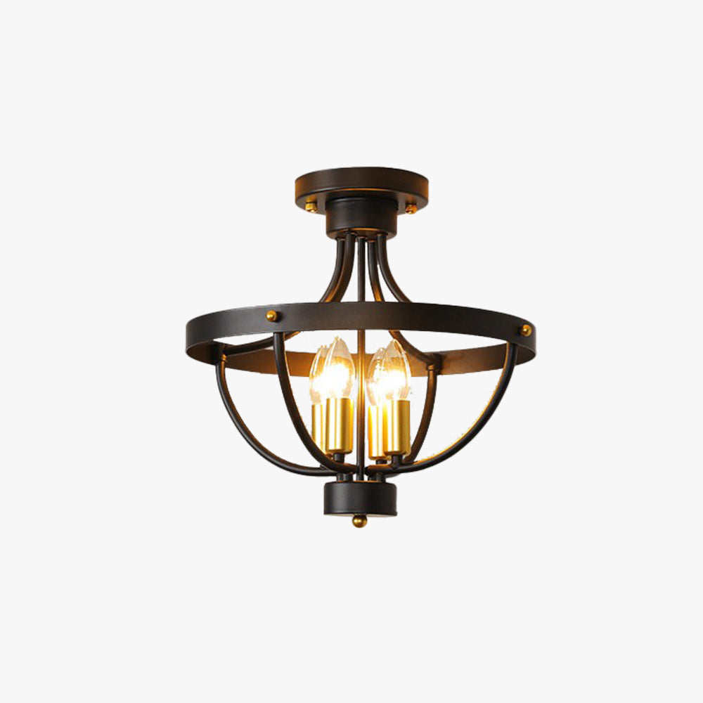 Silva Vintage LED Suspension Noir Métal Salon/Chambre à Coucher - Neutralighting
