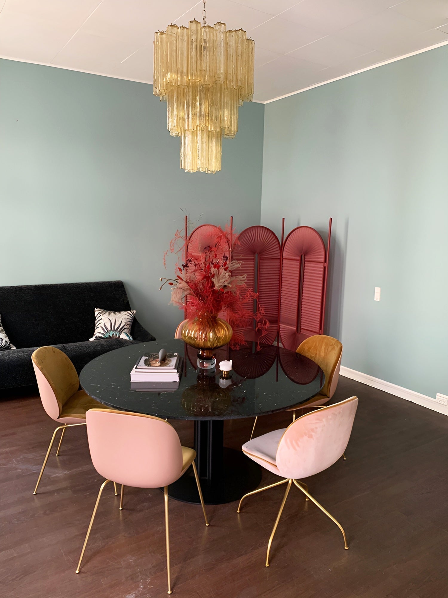 Aurora Chandelier Yellow Glass Tube Tiered Warm - Letslighting