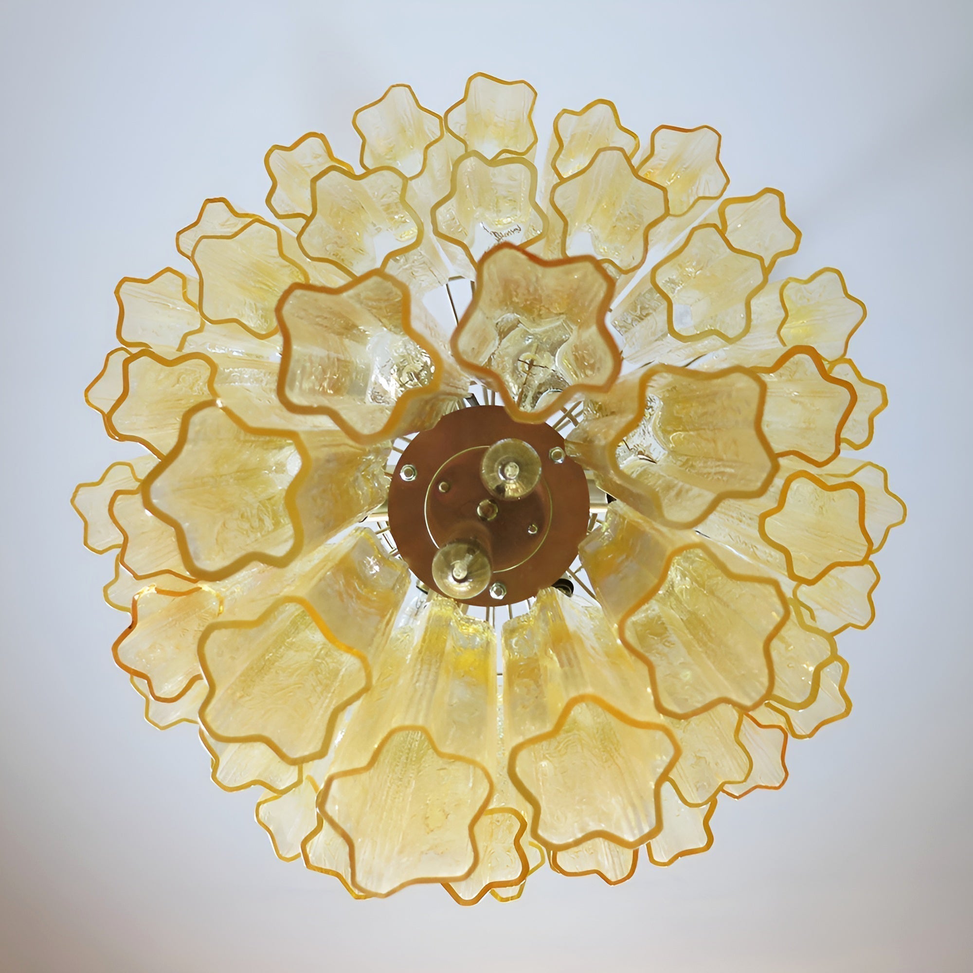 Aurora Chandelier Yellow Glass Tube Tiered Warm - Letslighting