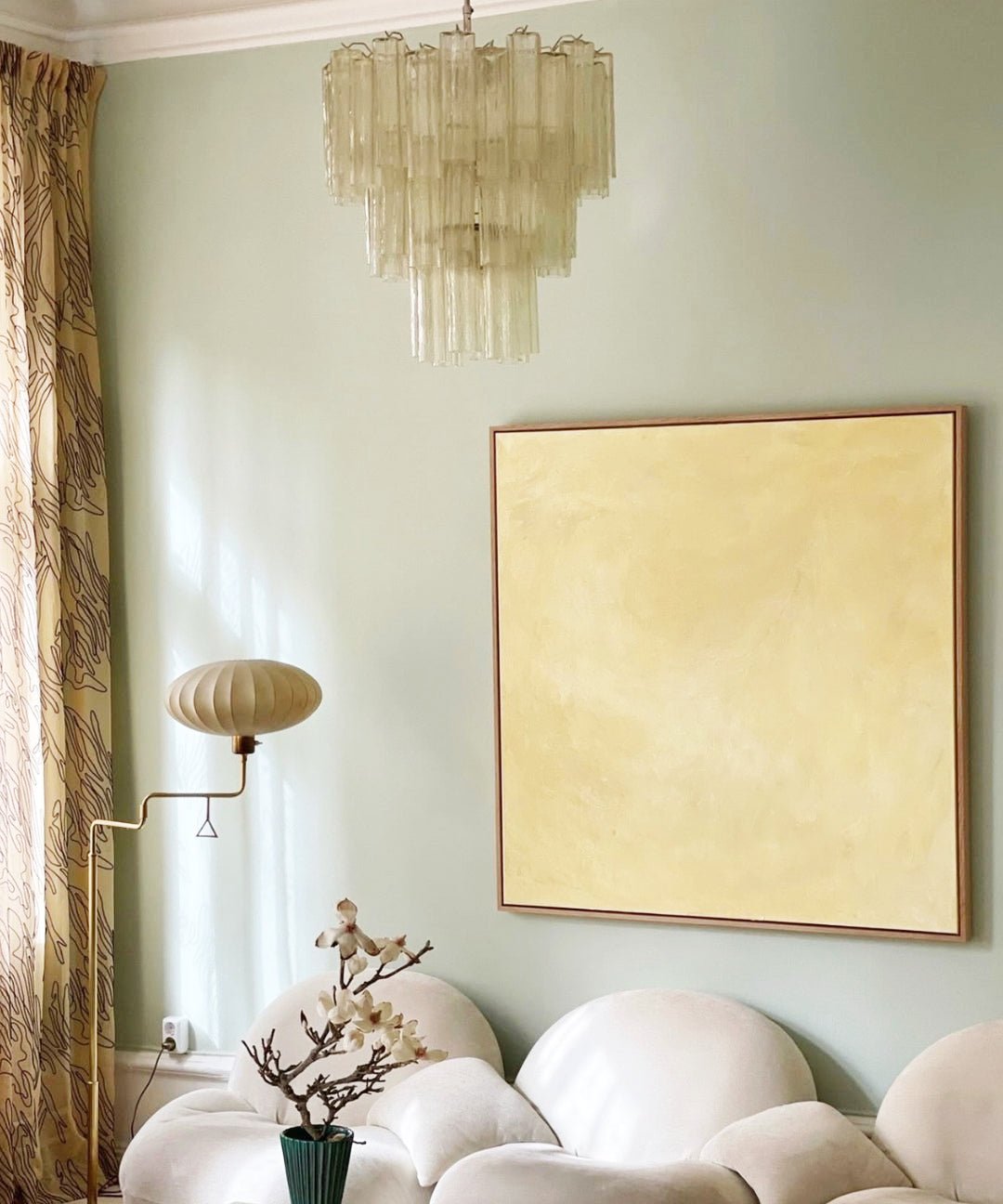 Aurora Chandelier Yellow Glass Tube Tiered Warm - Letslighting