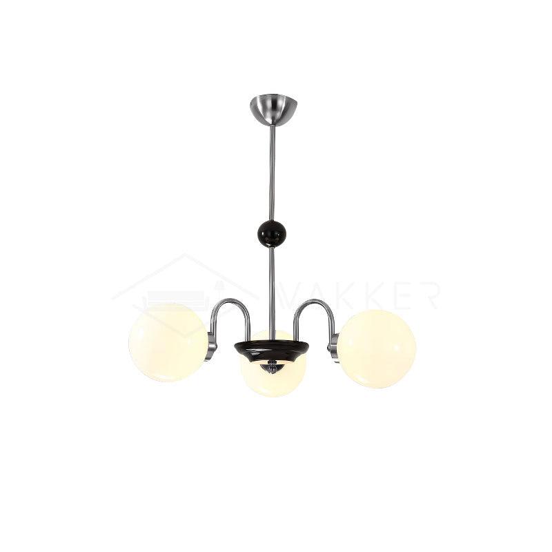 Lustra Chandelier Cadre en Tige et Blanc - Neutralighting
