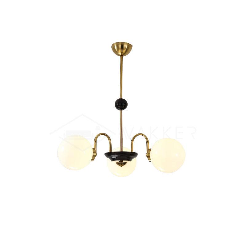 Lustra Chandelier Cadre en Tige et Blanc - Neutralighting