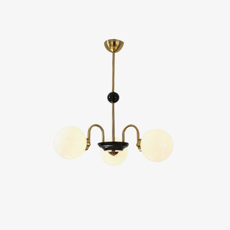 Lustra Chandelier Cadre en Tige et Blanc - Neutralighting