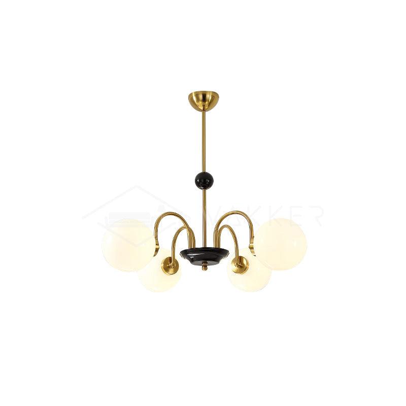 Lustra Chandelier Cadre en Tige et Blanc - Neutralighting