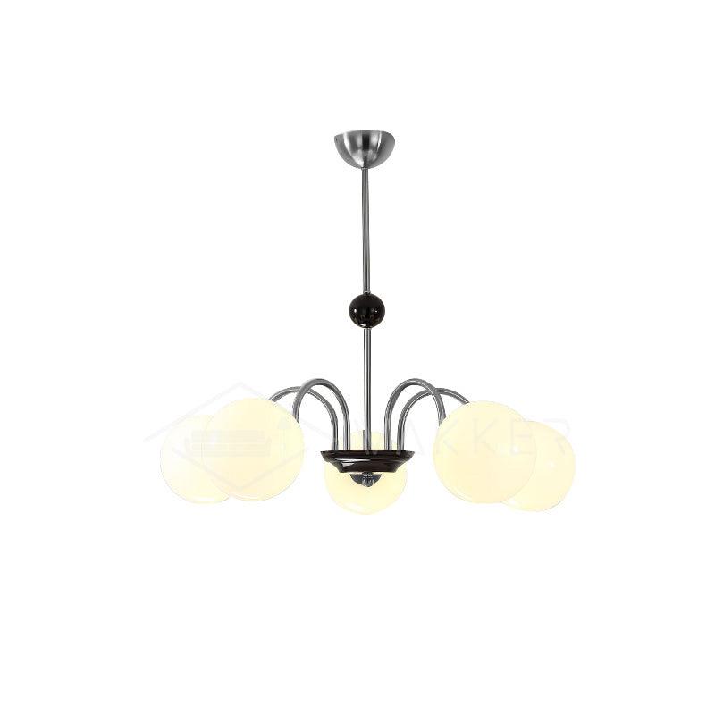 Lustra Chandelier Cadre en Tige et Blanc - Neutralighting