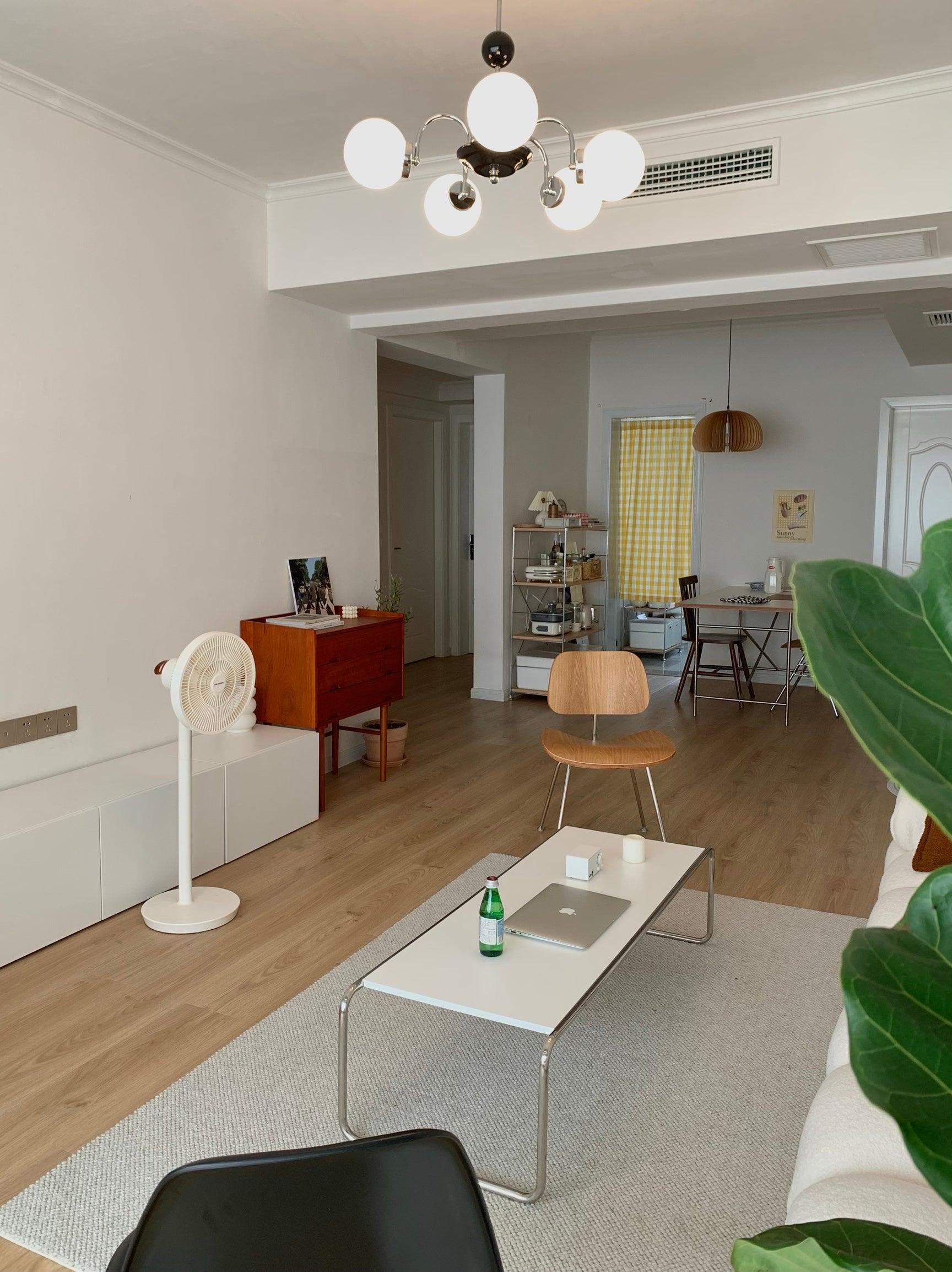 Lustra Chandelier Cadre en Tige et Blanc - Neutralighting