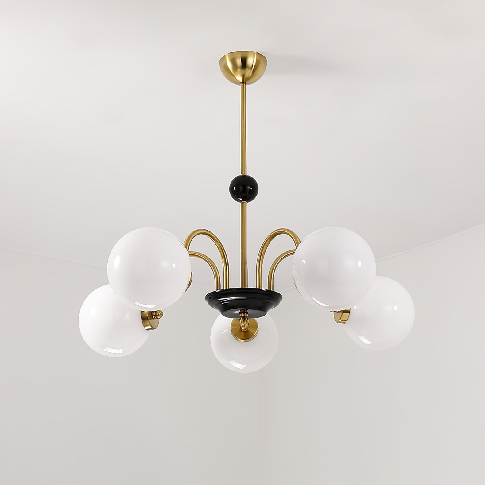 Lustra Chandelier Cadre en Tige et Blanc - Neutralighting