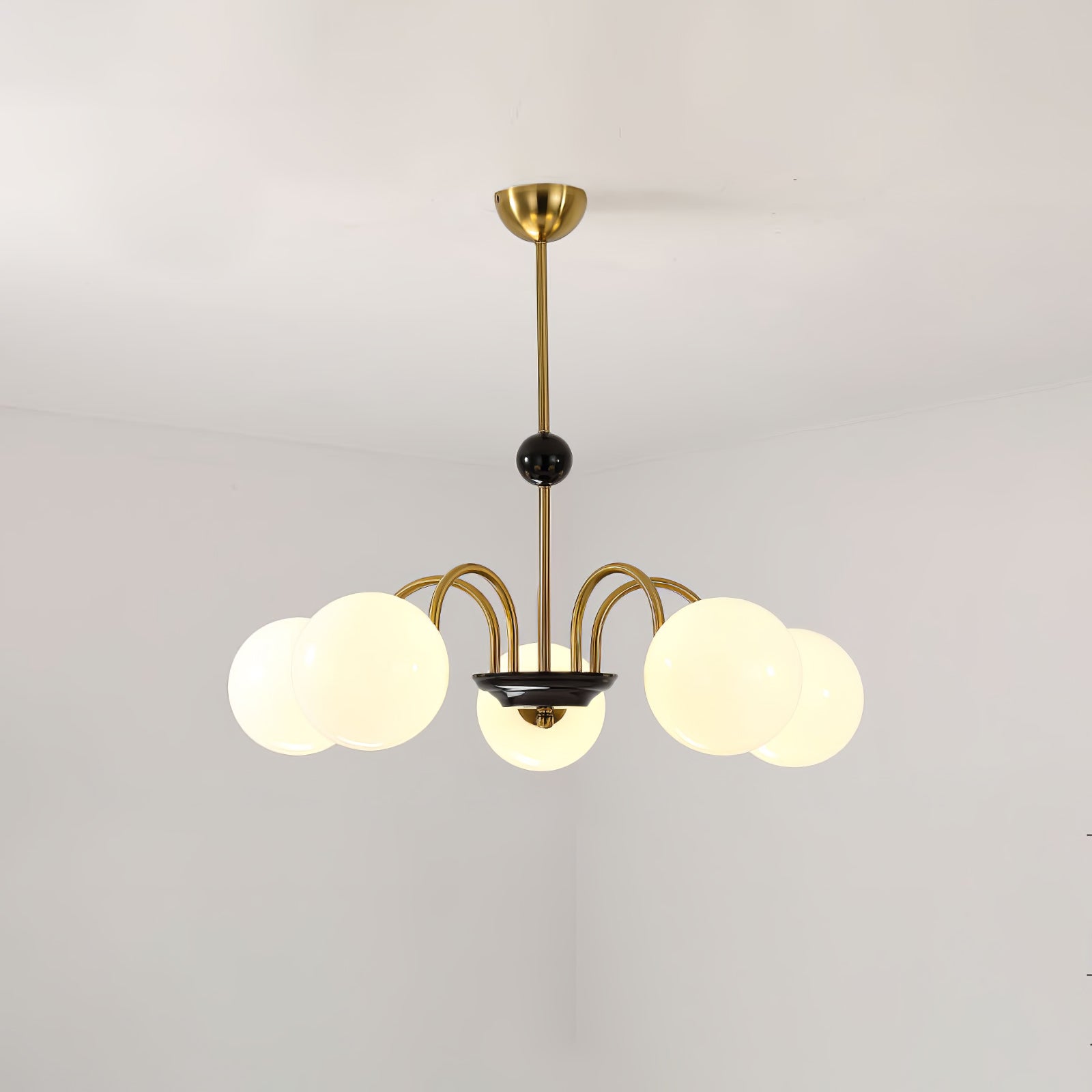 Lustra Chandelier Cadre en Tige et Blanc - Neutralighting