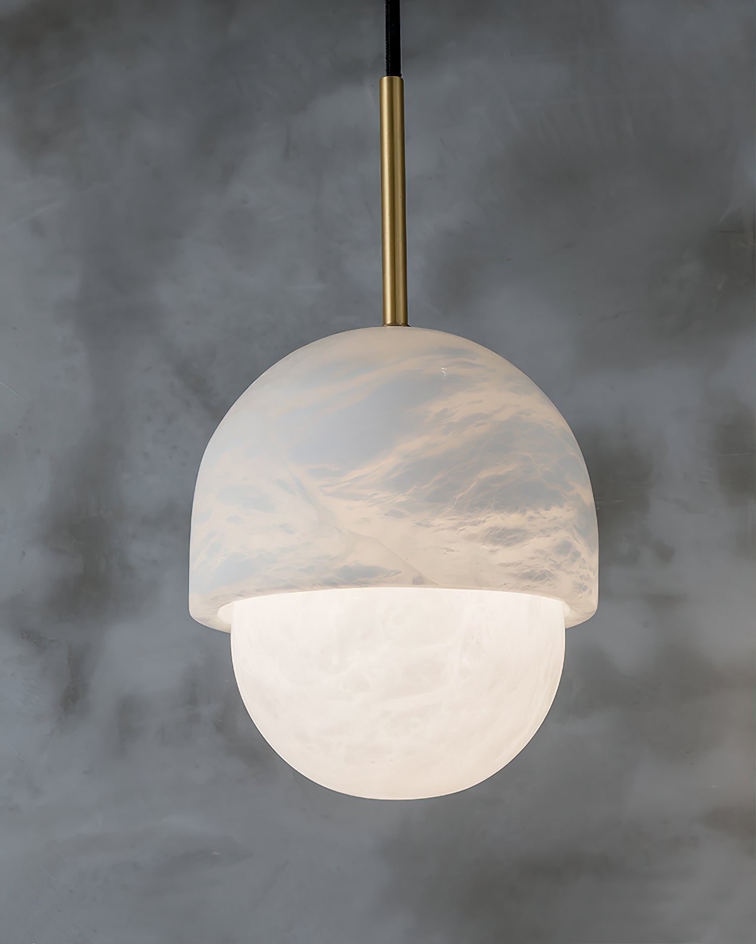 Aurzorus Modern Minimalist Art Alabaster Pendant Light - Lamp Copper