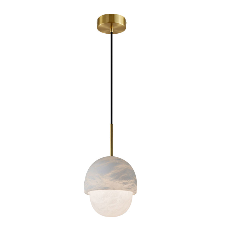 Aurzorus Modern Minimalist Art Alabaster Pendant Light - Lamp Copper