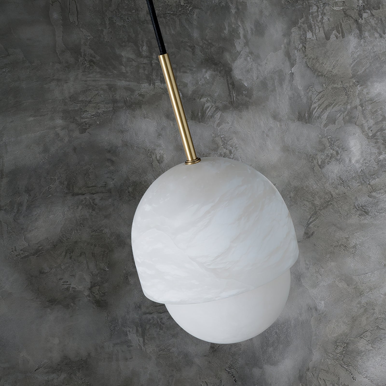 Aurzorus Modern Minimalist Art Alabaster Pendant Light - Lamp Copper