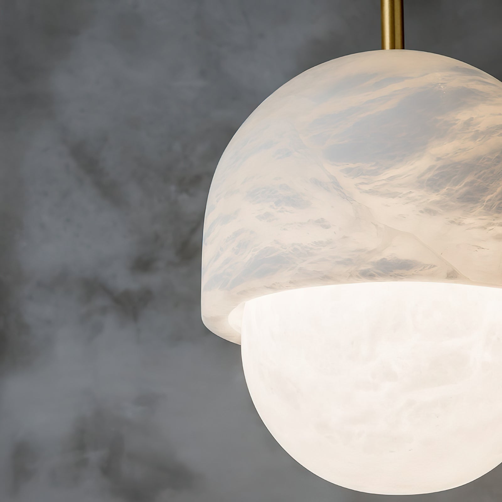 Aurzorus Modern Minimalist Art Alabaster Pendant Light - Lamp Copper