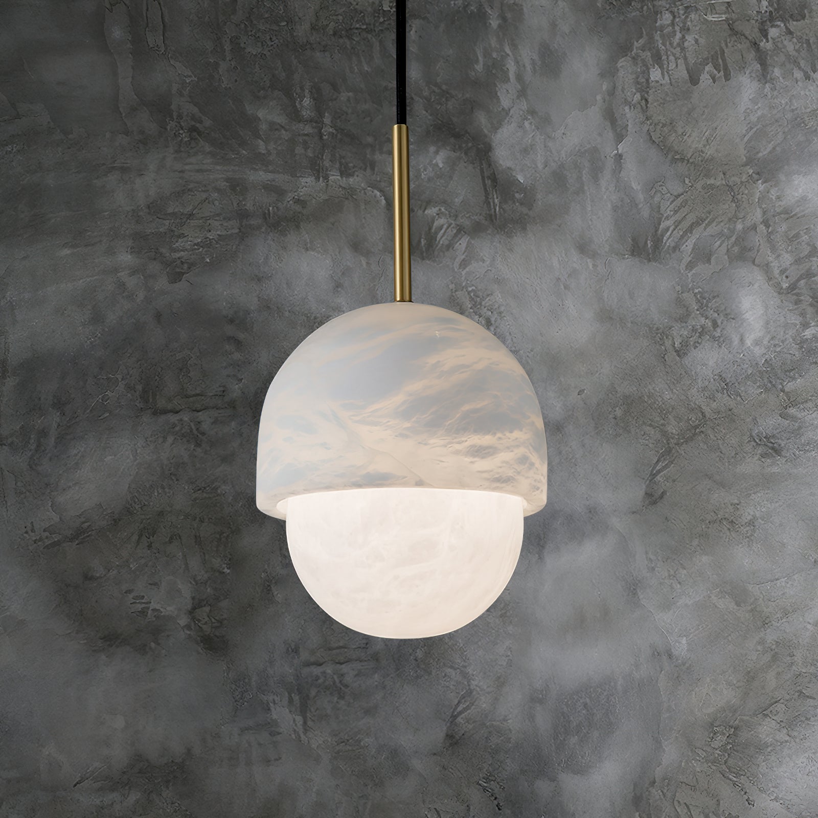 Aurzorus Modern Minimalist Art Alabaster Pendant Light - Lamp Copper