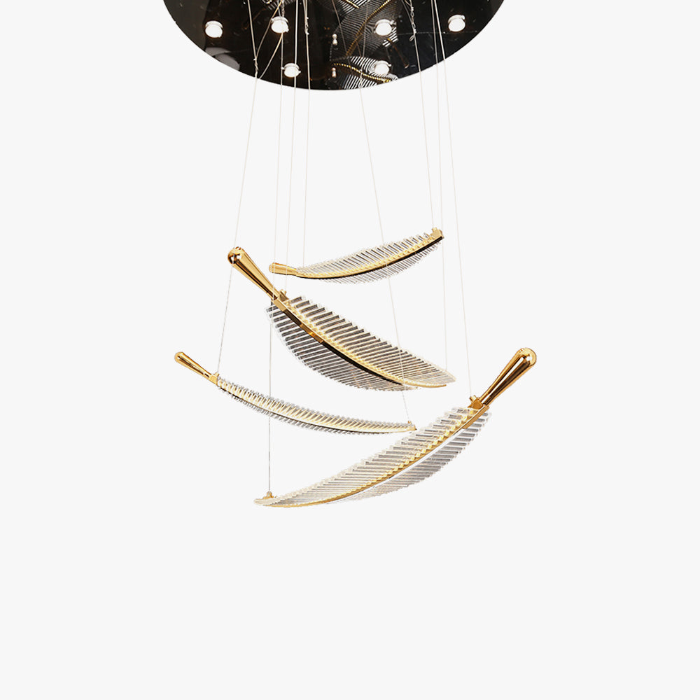 Arisha Nordique Luxe LED Suspension Métal Acrylique Hôtel Salon - Neutralighting