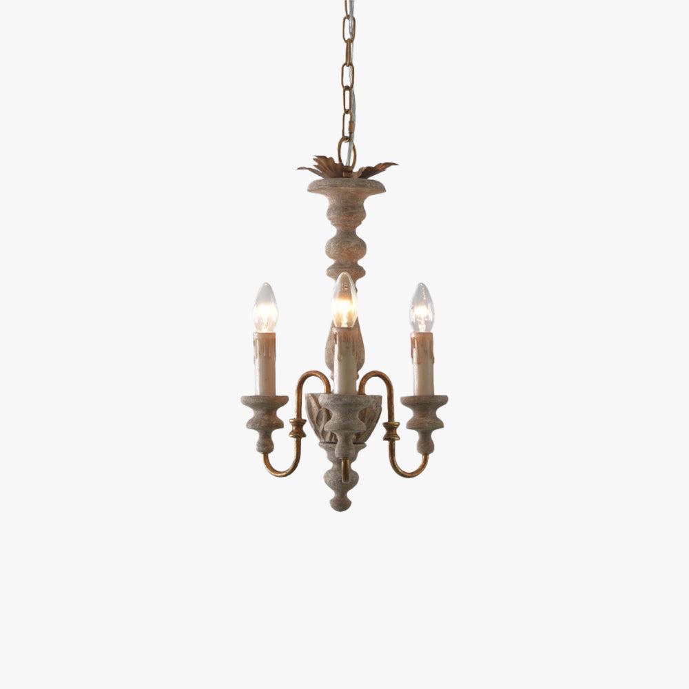 Silva Rustique Français Bois Lustre Salon Salle à Manger