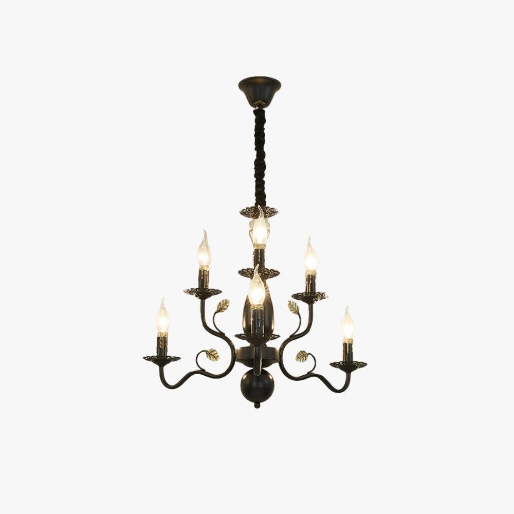 Silva Rustique Métal Verre Lustre Salon Chambre à Coucher