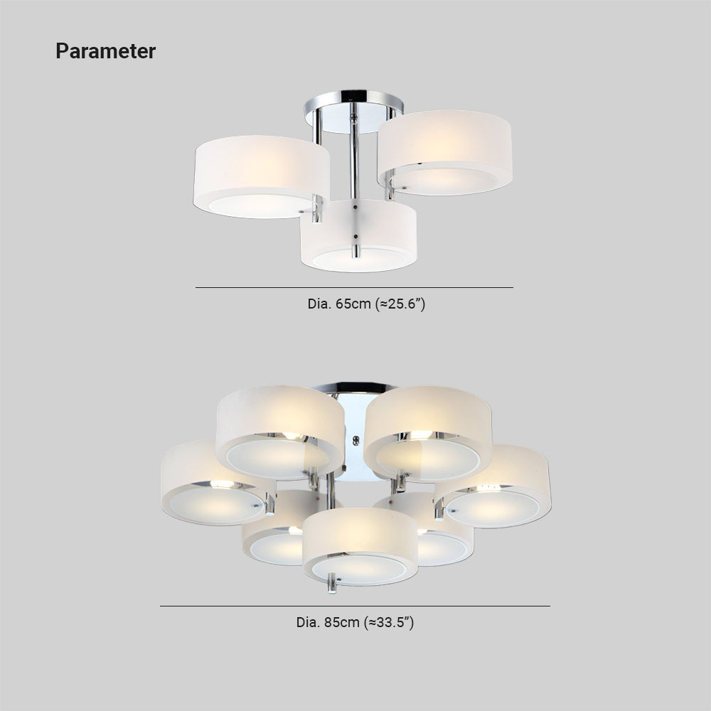 Arisha Moderne Rond Acrylique Verre Plafonnier Couloir