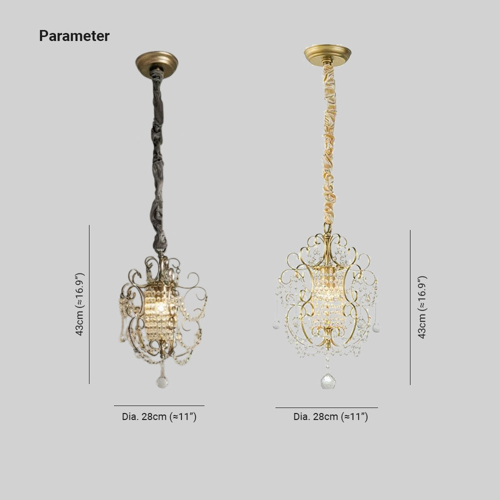 Silva Moderne Métal Cristal Suspension Chambre à Coucher - Neutralighting