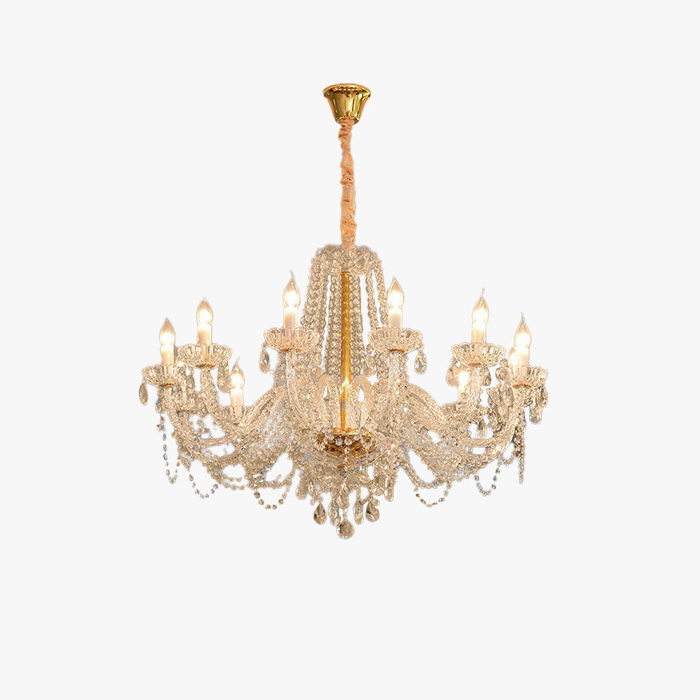 Kristy LED Lustre Cristal Métal Verre Salon Chambre à Coucher
