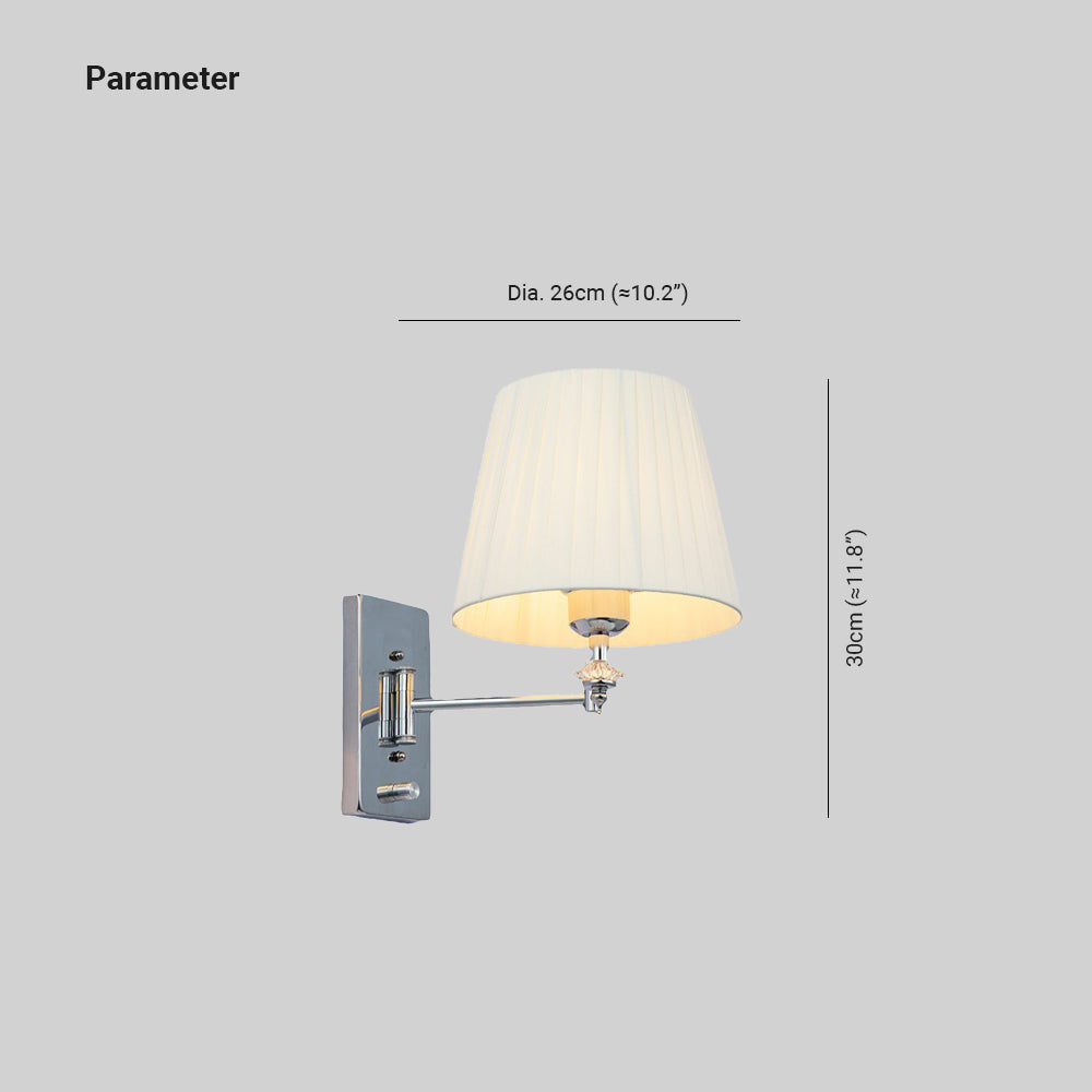Ritta Moderne LED Intérieur Applique Murale Métal Tissu Salon Chambre à Coucher