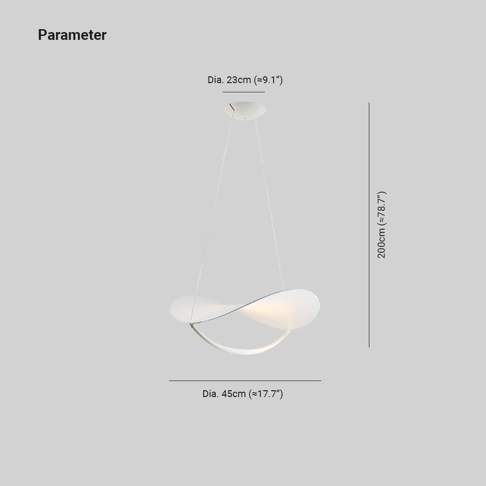 Arisha Moderne Art Métal PVC Suspension Salon - Neutralighting