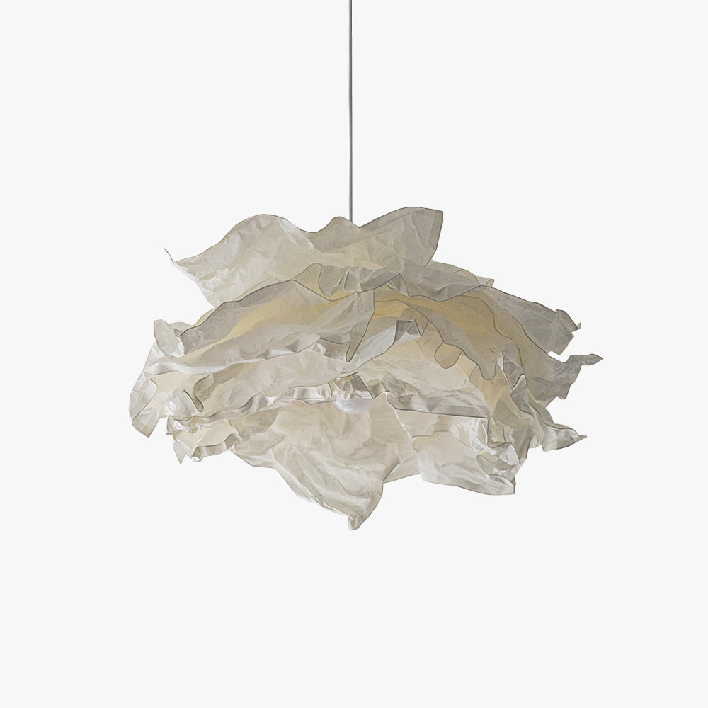 Ritta Wabi-sabi Nuage Métal Papier LED Suspension Étude Chambre à Coucher