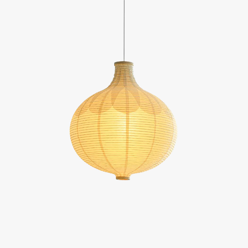 Ritta Japonais Conception Globe Bois Papier LED Suspension Salon