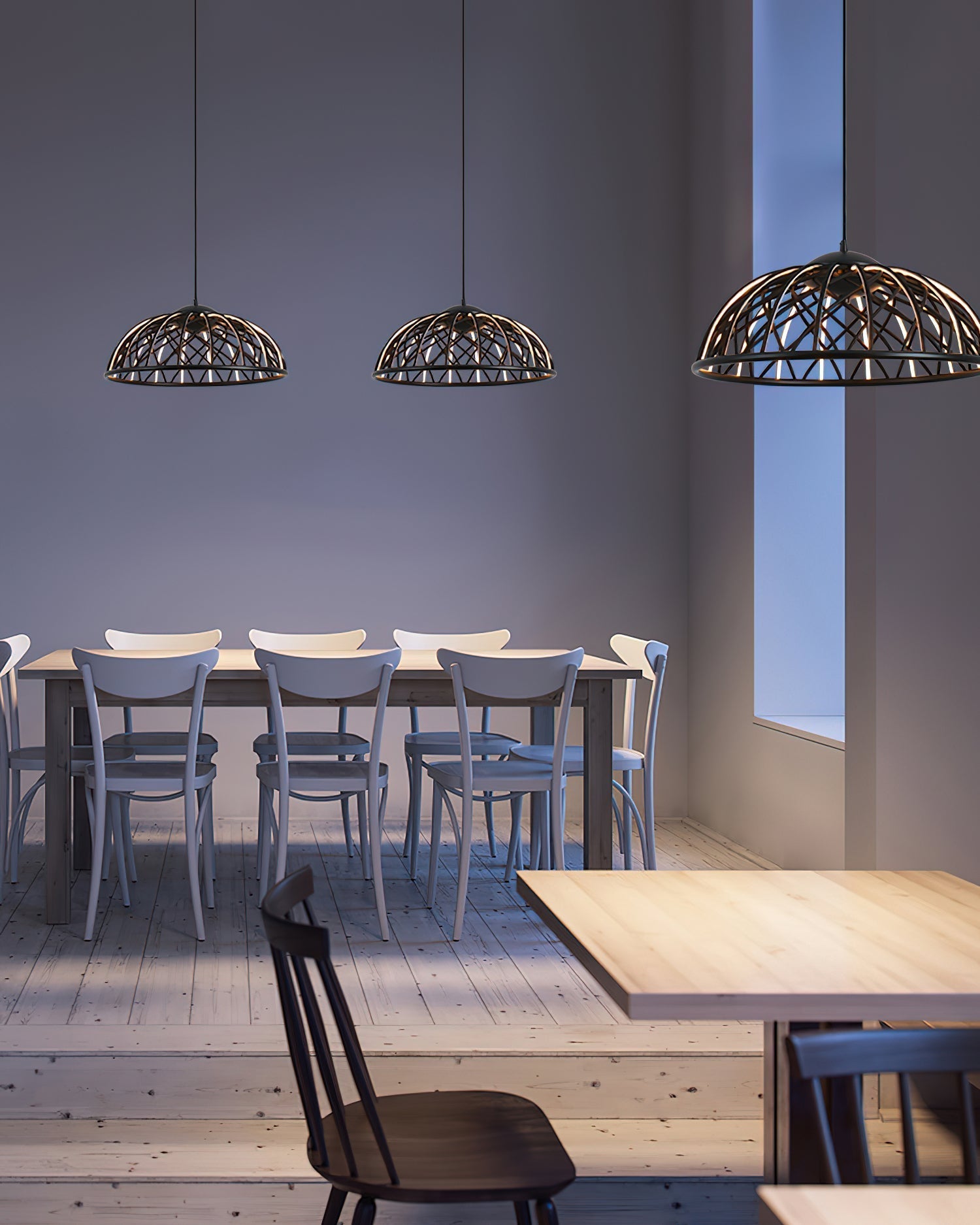 Zeela Suspension Minimaliste Bois et Verre - Neutralighting