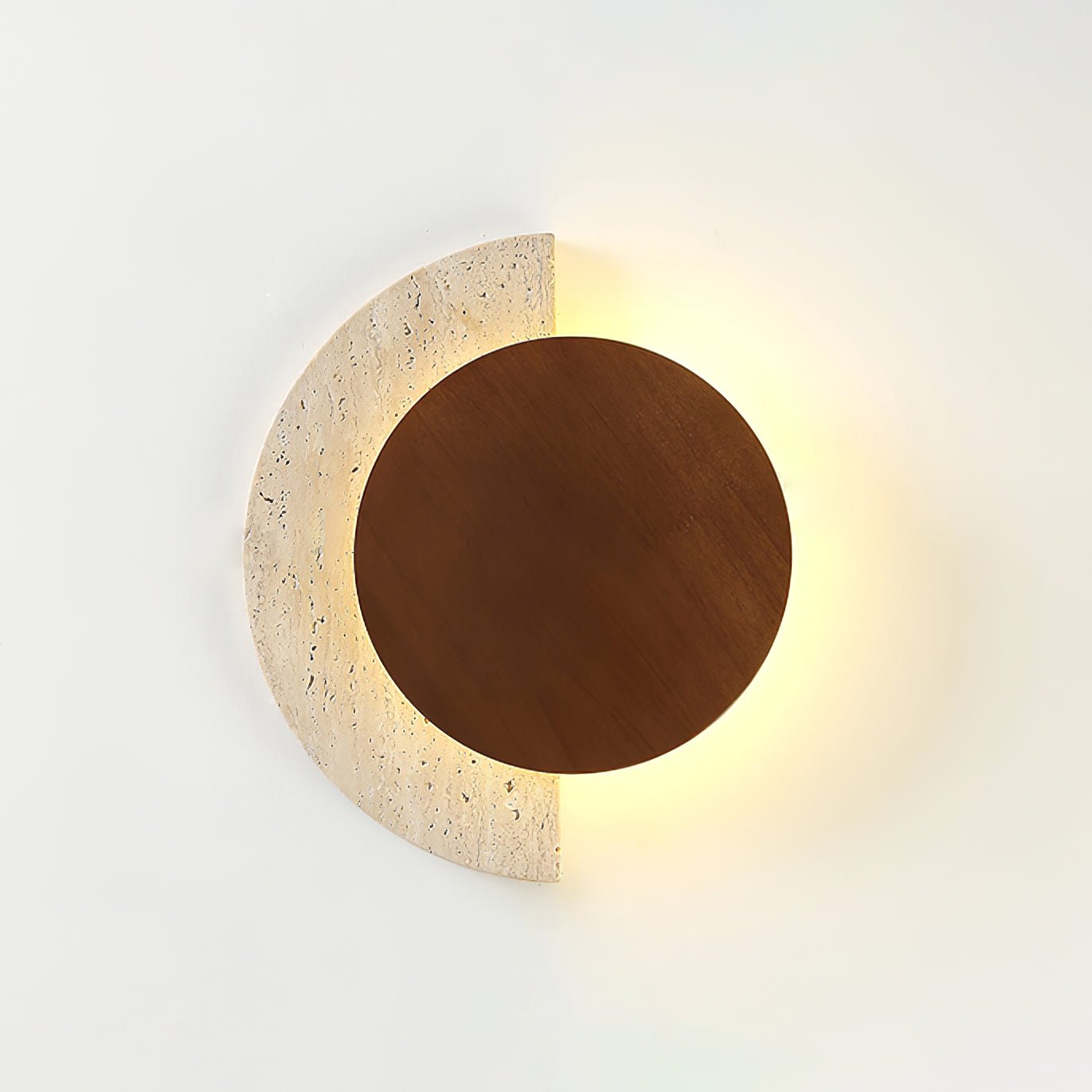 Coraeen Applique Murale Demi-Lune en Travertin - Neutralighting