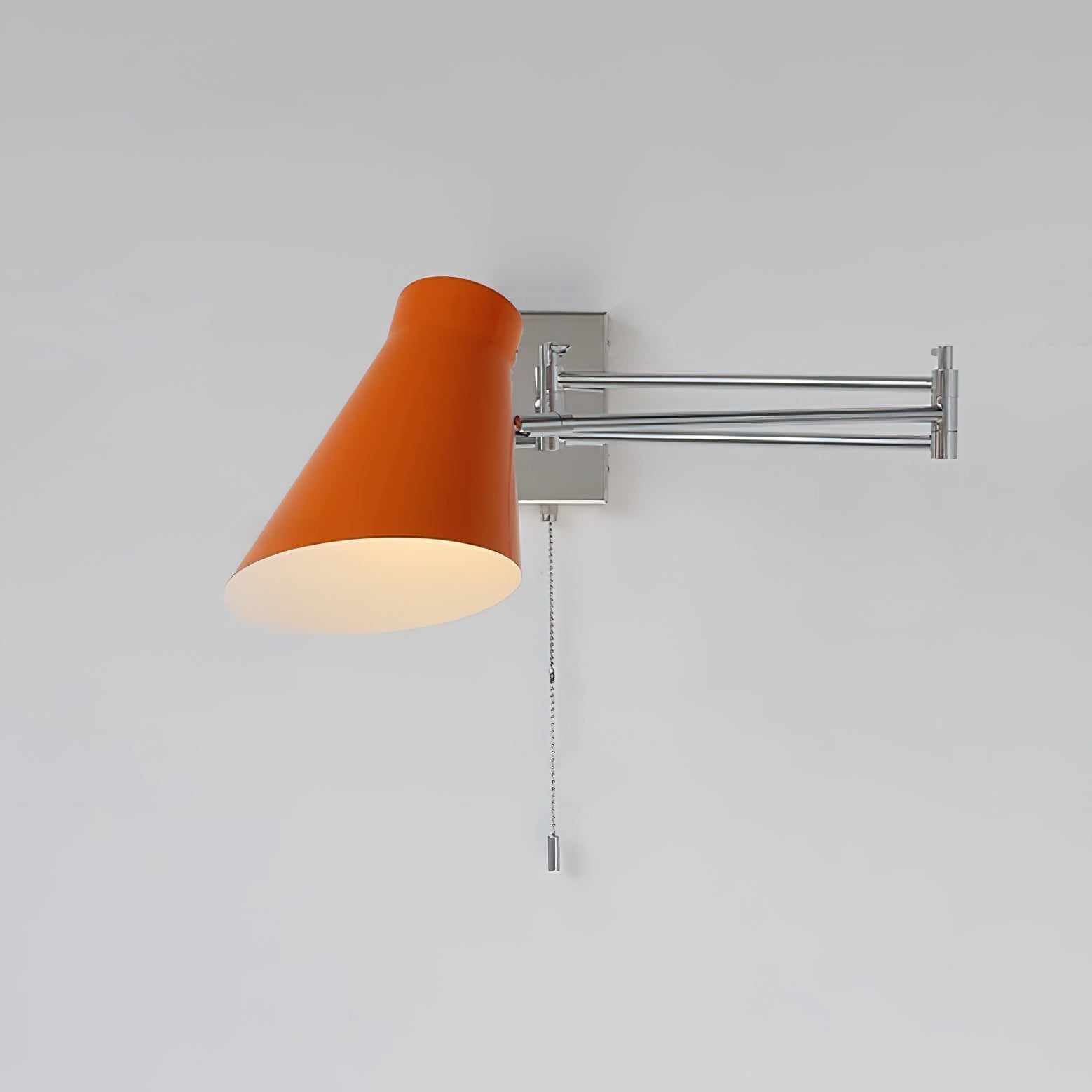 Virelli Applique Murale Bras Pivotant Chrome Orange Ajustable Industriel - Neutralighting
