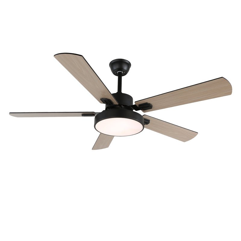 Détail du cadre métallique et du boîtier du moteur en cuivre pur du ventilateur lumineux